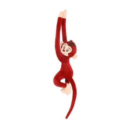 Acheter 1pc singe suspendu singe en peluche doux bras longs queue