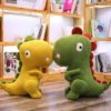 peluche-dinosaure-t-rex-punk-jaune-avec-son-copain-punk-vert