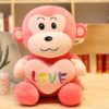 Peluche Singe Rose d'Amour Peluche Singe Rose d'Amour