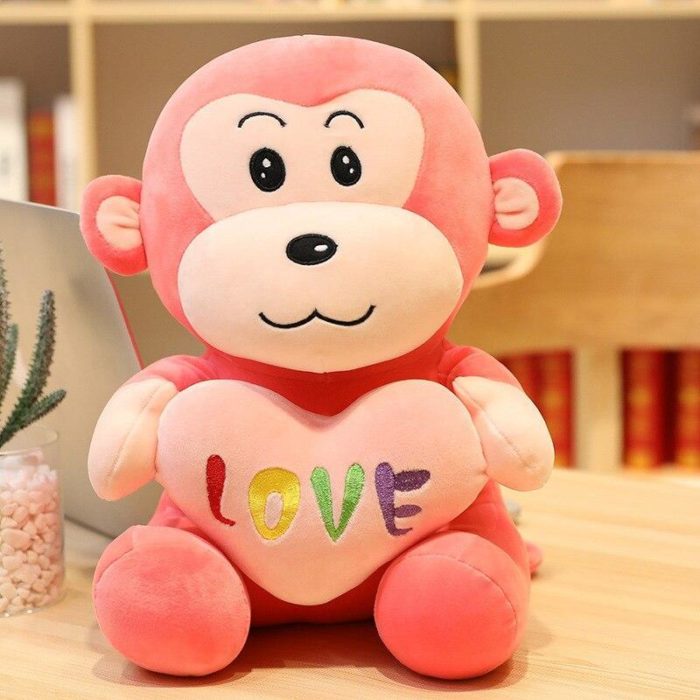 Peluche Singe Rose d'Amour Peluche Singe Rose d'Amour