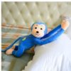 Peluche Singe aux Bras Longs bleu